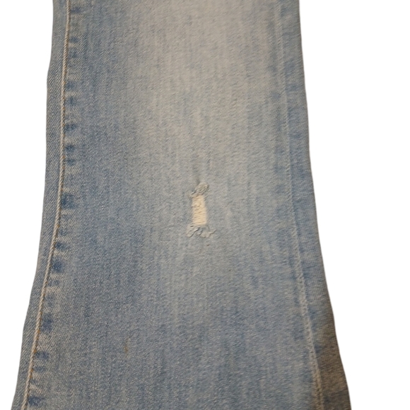 Anthropologie Buttonfly High Rise Flared Distressed Jeans - Picture 9 of 10